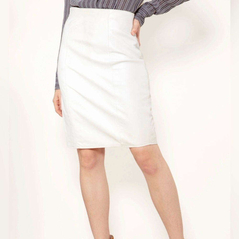 Express Elegant White Pencil Skirt